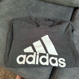adidas Black Hoodie with White Logo